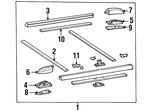 2000 GMC Yukon Luggage Carrier Diagram 2 - Thumbnail