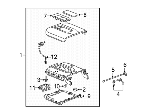 2024 Chevy Tahoe Center Console Diagram