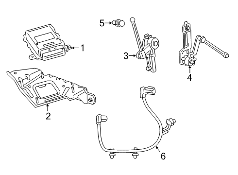 2022 GMC Sierra 1500 Limited Sensor, Rear Driver Side Diagram for 84798041