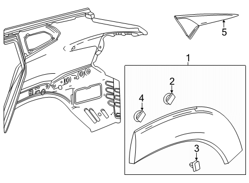 2024 Buick Envista Exterior Trim - Quarter Panel Diagram