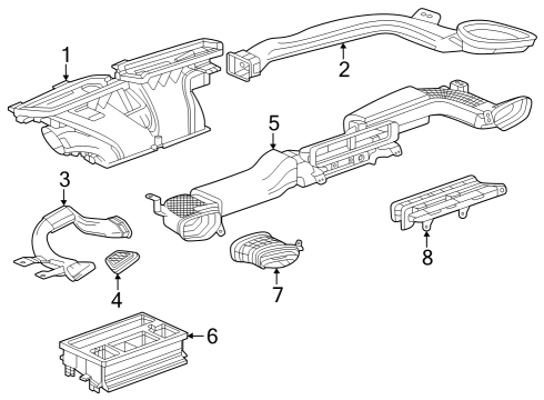 2024 Buick Encore GX Air Vent Grille, Driver Side Diagram for 42826815