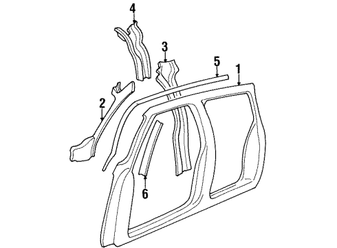 2000 GMC Yukon Lower Seal, Passenger Side Diagram for 15748828