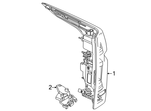 2024 Chevy Silverado EV Tail Lamps Diagram
