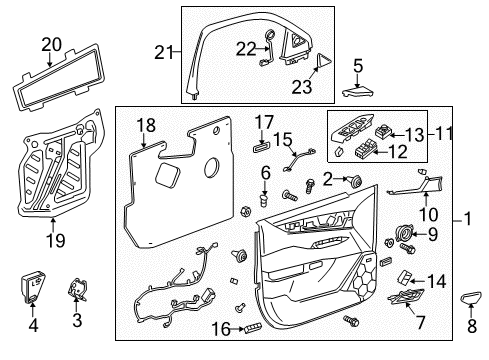 2015 Cadillac Escalade ESV Water Shield, Front Driver Side Diagram for 84374106