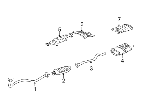 1995 Pontiac Sunfire Muffler & Pipe Diagram for 22631251