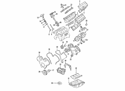 2004 Cadillac CTS Oil Pump Gasket Diagram for 55354678