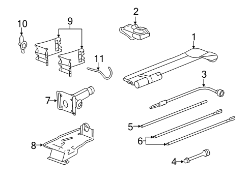 2012 Chevy Silverado 2500 HD Jack & Components Diagram 4 - Thumbnail