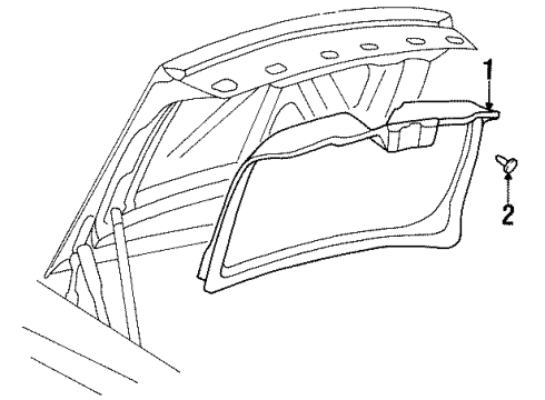 1995 Oldsmobile Aurora Interior Trim - Trunk Diagram