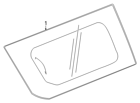 2024 GMC Hummer EV SUV Glass & Hardware - Quarter Panel Diagram