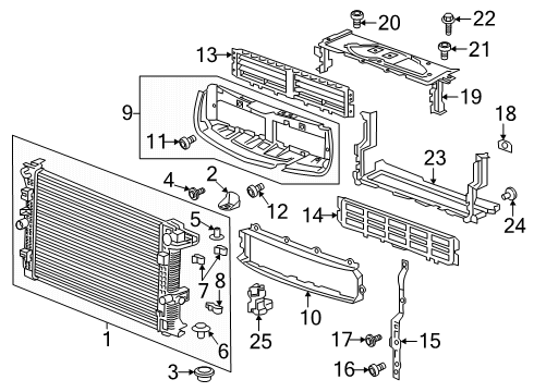 2018 Buick Envision Lower Baffle Diagram for 23350091