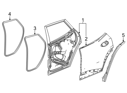 2024 Buick Envista Door & Components Diagram