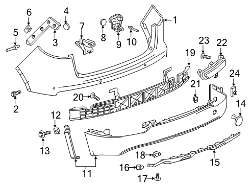 2020 Buick Envision Handle Bolt, Center Inner Diagram for 11611882