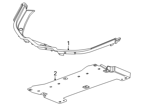 2025 Chevy Corvette Splash Shields Diagram