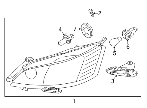 2016 Chevy City Express Headlamp Components Diagram