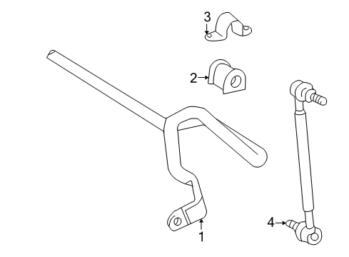 2005 Pontiac Vibe Stabilizer Bar & Components Diagram 2 - Thumbnail