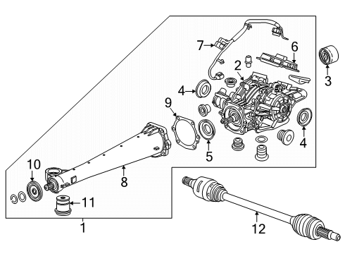 2024 GMC Acadia Axle & Differential - Rear Diagram