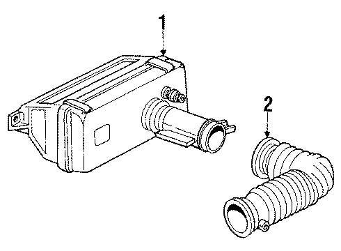 1986 Oldsmobile Calais Mass Air Flow Sensor Diagram for 25007540