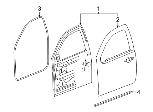 2010 Chevy Silverado 1500 Door & Components Diagram 2 - Thumbnail