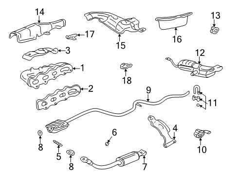 2001 Pontiac Grand Am Catalytic Converter Diagram for 22667029