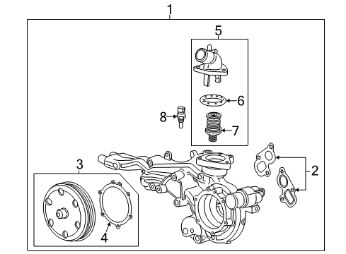 2019 Chevy Silverado 1500 LD Water Pump Diagram
