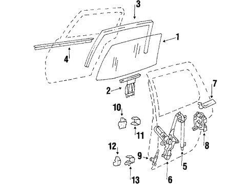 1984 Oldsmobile Omega Rear Door Diagram