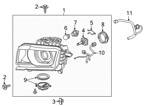 2014 Chevy Camaro Access Cover Diagram for 16530873