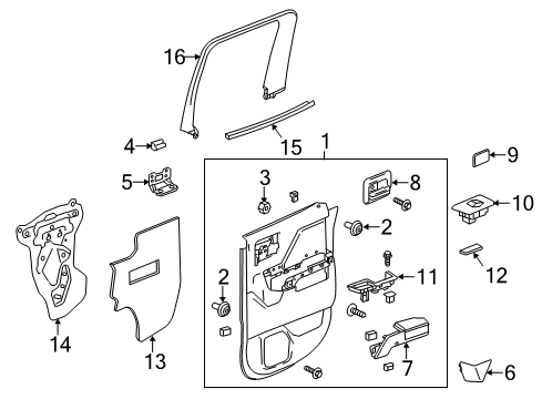 Trim, Door Trim/Access, Jet Black, Rear Diagram for 84200211