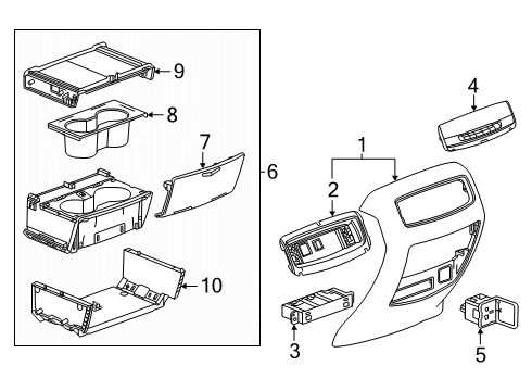 2025 Cadillac Escalade ESV Rear Trim, Jet Black Diagram for 84266563