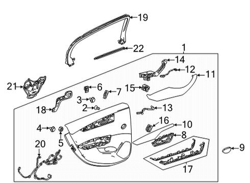2022 Cadillac CT5 Lamp, Front Diagram for 13519424