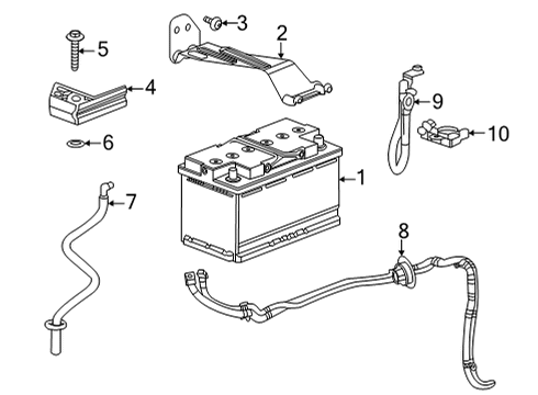 2024 Cadillac CT5 Hold Down Diagram for 84539980