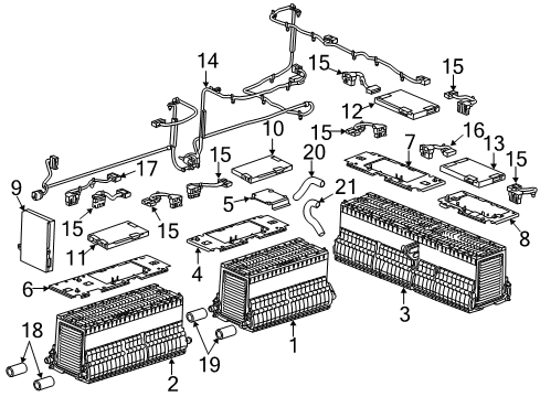 2014 Cadillac ELR Control Module Diagram for 24044438