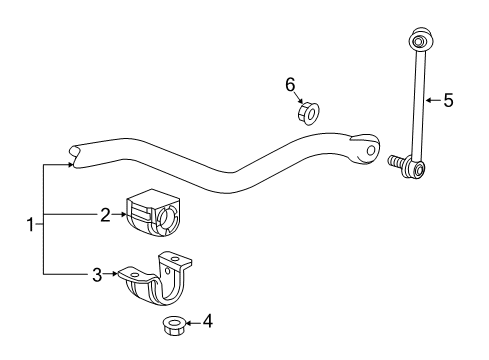 2021 Chevy Camaro Stabilizer Bar & Components Diagram 2 - Thumbnail