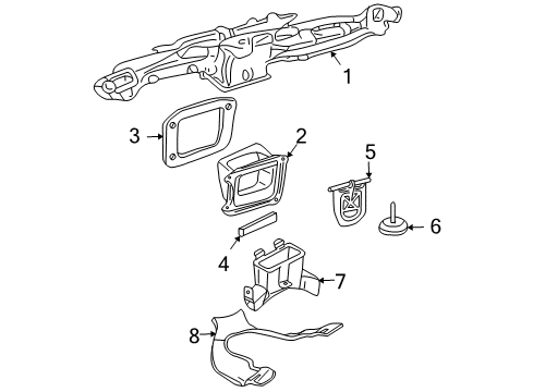 2004 Chevy Blazer Blower Case Gasket Diagram for 52457440
