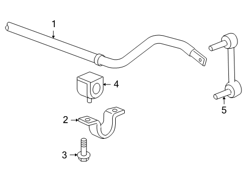 2009 Hummer H3T Stabilizer Bar & Components Diagram 2 - Thumbnail