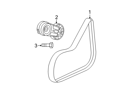 2009 Chevy HHR Belts & Pulleys Diagram
