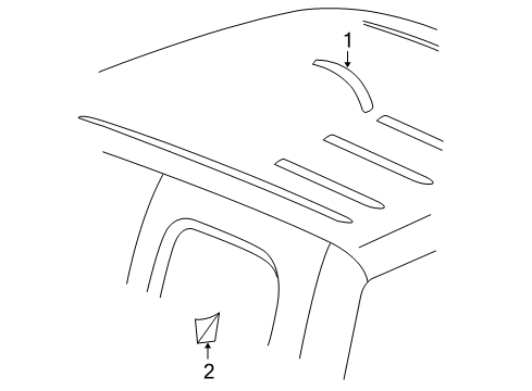 2012 Chevy Silverado 1500 Exterior Trim - Cab Diagram