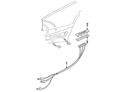 1989 Cadillac Seville Signal Lamp Housing, Passenger Side Diagram for 1636948