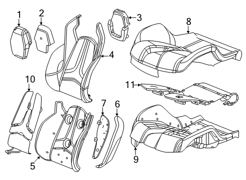 2025 Chevy Corvette Driver Seat Components Diagram 4 - Thumbnail
