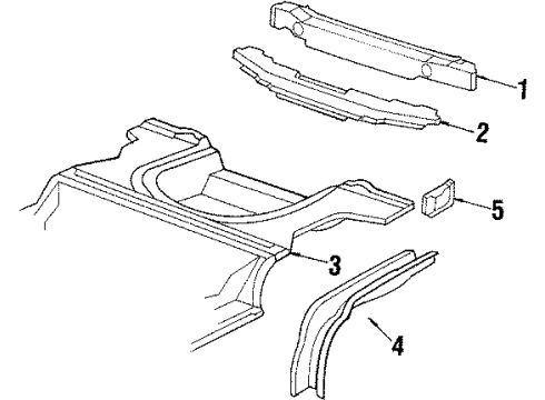 1988 Oldsmobile Firenza Rear Body & Floor Diagram