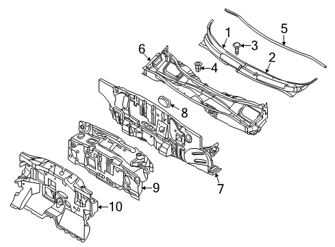 2011 Chevy Aveo5 Cowl Diagram
