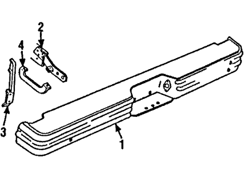 1991 Chevy V3500 Bumper Assembly - Rear Diagram