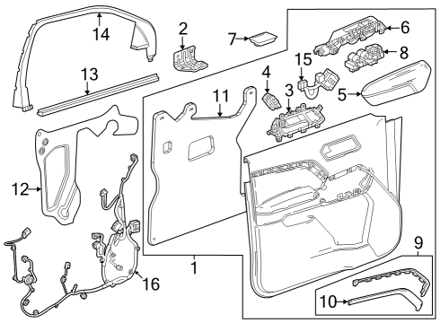 Switch, Door Window Diagram for 85670257