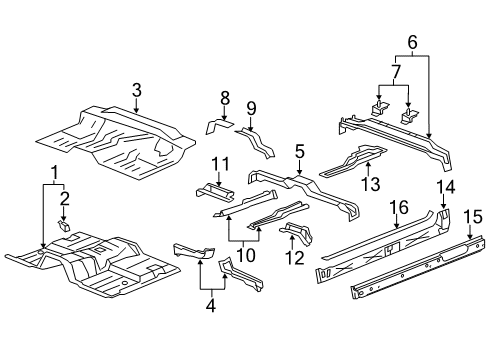 2008 Chevy Silverado 2500 HD Floor Diagram