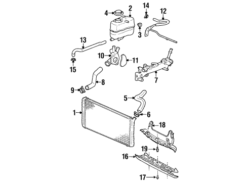1999 Oldsmobile Intrigue Air Deflector Diagram for 10436318