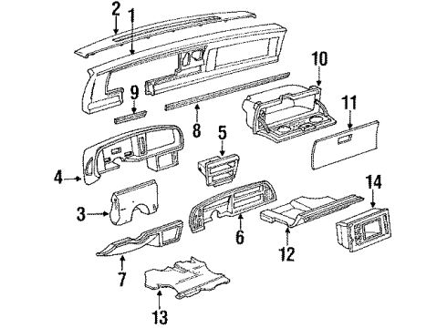1990 Buick Reatta Instrument Panel Diagram