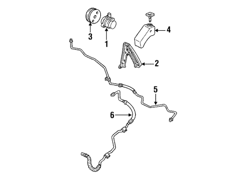 1987 Cadillac DeVille Power Steering Pump Diagram for 26006703