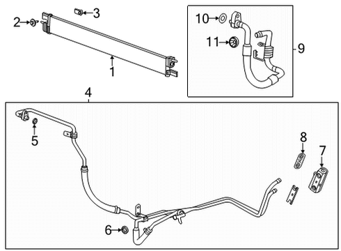 2022 Chevy Silverado 3500 HD Oil Cooler Diagram