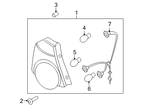2011 Chevy Aveo5 Tail Lamp Bulb Diagram for 94535577