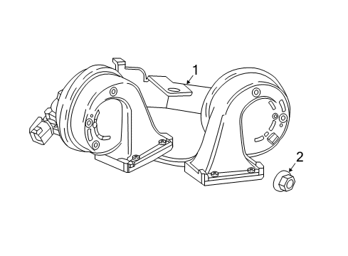 2019 Chevy Volt Horn Nut Diagram for 15047163