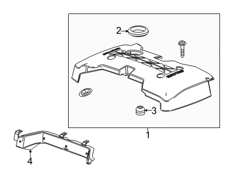 2016 Chevy Malibu Limited Engine Appearance Cover Diagram